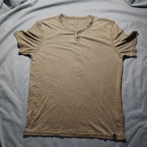 Lucky Brand Short Sleeve Henley Tee in Olive Green
